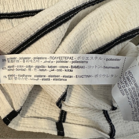 [KID] ZARA Ruffle Knit Dress 18–24M Black/White - Picture 7 of 8